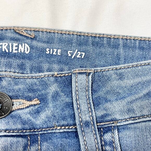 Vans Off the Wall Denim Jeans Women 5/27 Blue Distressed Straight Fit High Rise - Picture 6 of 10